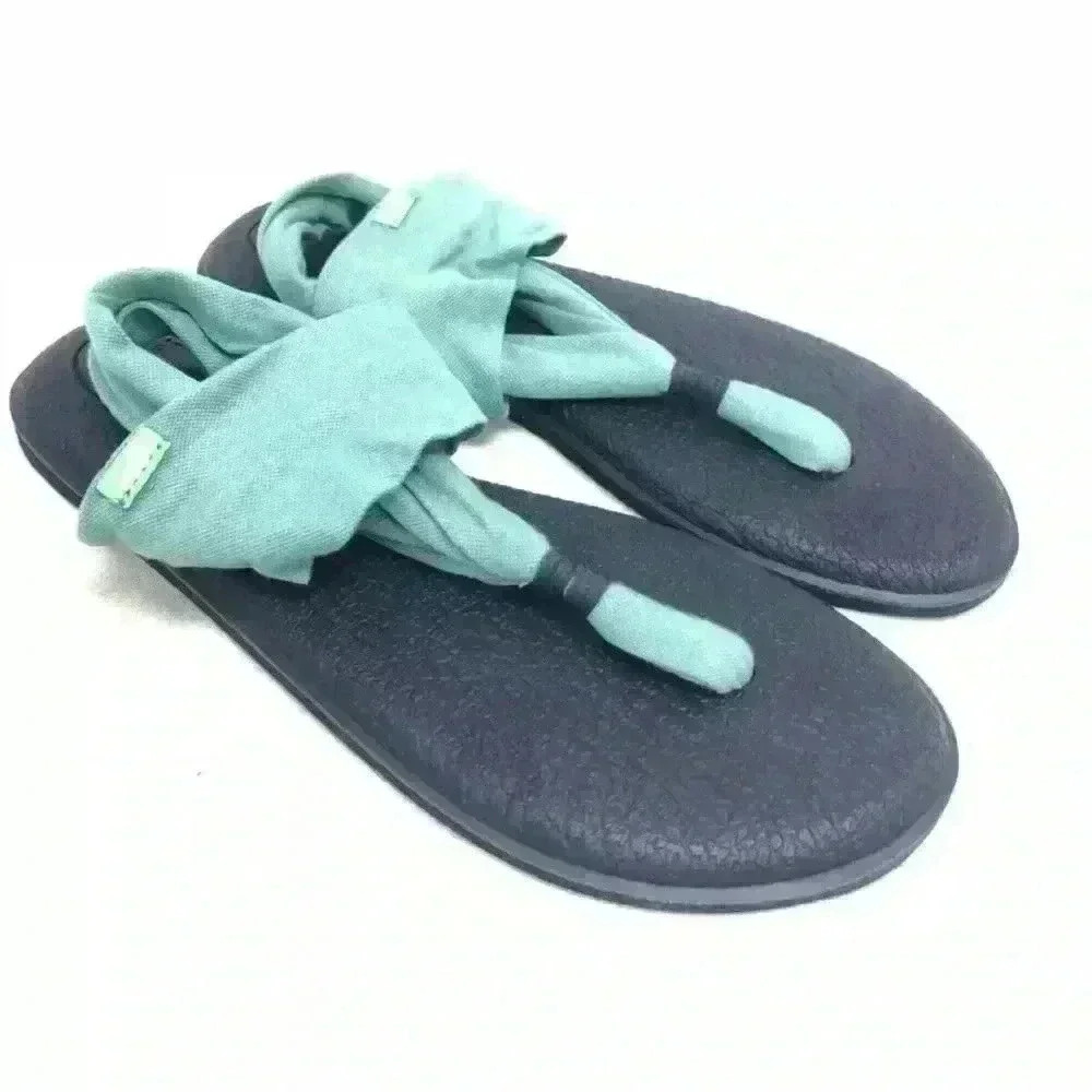Sanuk Women's Yoga Sling 2 Mineral Blue Flip Flops 1095071